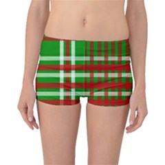 Christmas Colors Red Green White Boyleg Bikini Bottoms by Nexatart