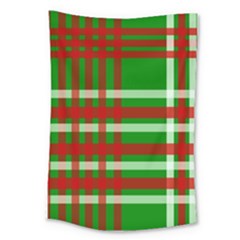 Christmas Colors Red Green White Large Tapestry by Nexatart