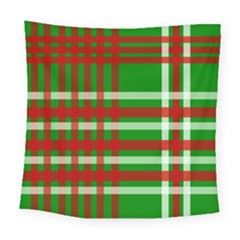 Christmas Colors Red Green White Square Tapestry (large) by Nexatart