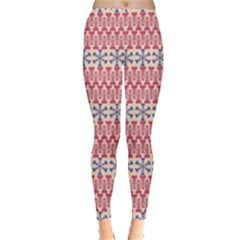 Christmas Pattern Vintage Leggings  by Nexatart