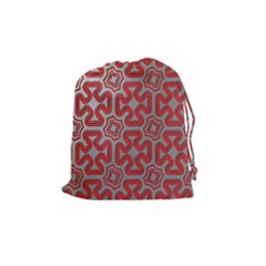 Christmas Wrap Pattern Drawstring Pouches (medium)  by Nexatart