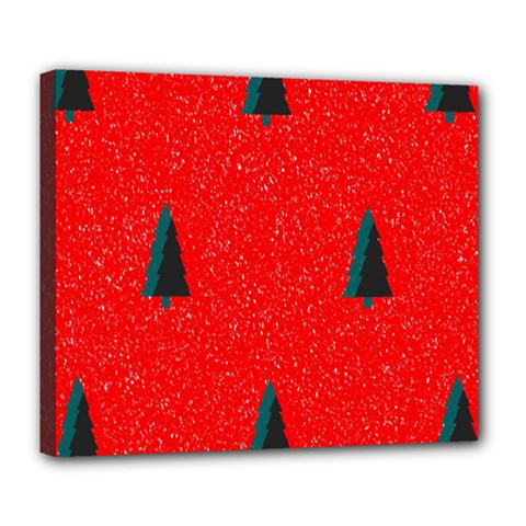 Christmas Time Fir Trees Deluxe Canvas 24  X 20   by Nexatart