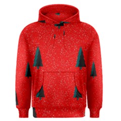 Christmas Time Fir Trees Men s Pullover Hoodie by Nexatart