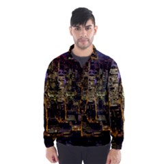 City Glass Architecture Windows Wind Breaker (men) by Nexatart