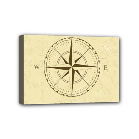 Compass Vintage South West East Mini Canvas 6  X 4  by Nexatart