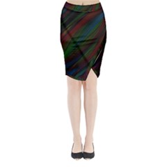 Dark Background Pattern Midi Wrap Pencil Skirt by Nexatart