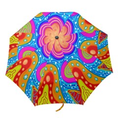 Doodle Pattern Folding Umbrellas by Nexatart