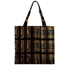 Detail Golden Gold Ornaments Zipper Grocery Tote Bag