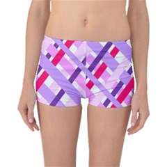 Diagonal Gingham Geometric Boyleg Bikini Bottoms by Nexatart