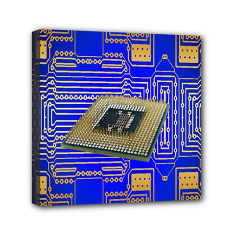 Processor Cpu Board Circuits Mini Canvas 6  X 6  by Nexatart