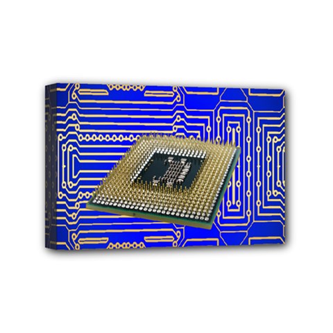 Processor Cpu Board Circuits Mini Canvas 6  X 4  by Nexatart