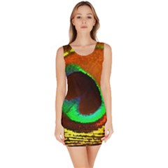 Peacock Feather Eye Sleeveless Bodycon Dress by Nexatart