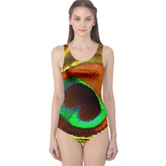 Peacock Feather Eye One Piece Swimsuit by Nexatart