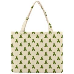 Leaf Pattern Green Wallpaper Tea Mini Tote Bag by Nexatart