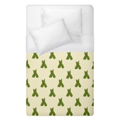 Leaf Pattern Green Wallpaper Tea Duvet Cover (single Size) by Nexatart