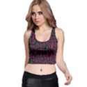 Weave And Knit Pattern Seamless Background Racer Back Crop Top View1