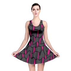 Weave And Knit Pattern Seamless Background Reversible Skater Dress by Nexatart