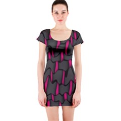 Weave And Knit Pattern Seamless Background Short Sleeve Bodycon Dress by Nexatart