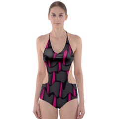 Weave And Knit Pattern Seamless Background Cut-out One Piece Swimsuit by Nexatart