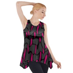 Weave And Knit Pattern Seamless Background Side Drop Tank Tunic by Nexatart