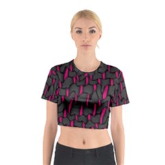 Weave And Knit Pattern Seamless Background Cotton Crop Top by Nexatart