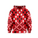 Red & Black Polka Dot Pattern Kids  Zipper Hoodie View1