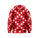 Red & Black Polka Dot Pattern Kids  Zipper Hoodie View2