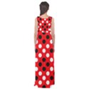 Red & Black Polka Dot Pattern Empire Waist Maxi Dress View2