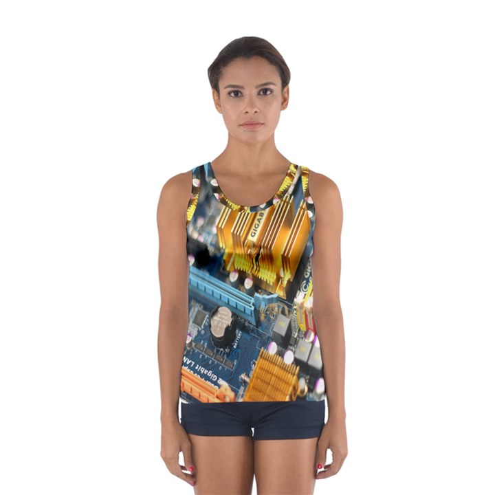 Technology Computer Chips Gigabyte Women s Sport Tank Top 