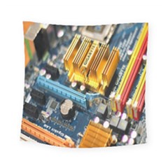 Technology Computer Chips Gigabyte Square Tapestry (small) by Nexatart