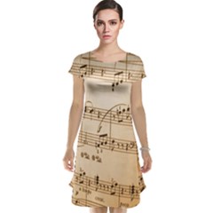 Music Notes Background Cap Sleeve Nightdress by Nexatart