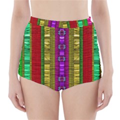 A Gift From The Rainbow In The Sky High-waisted Bikini Bottoms by pepitasart