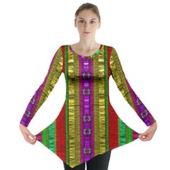 A Gift From The Rainbow In The Sky Long Sleeve Tunic  by pepitasart