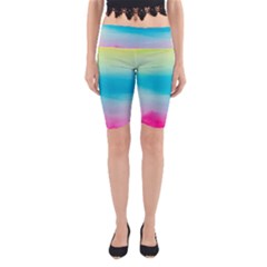 Watercolour Gradient Yoga Cropped Leggings by Nexatart