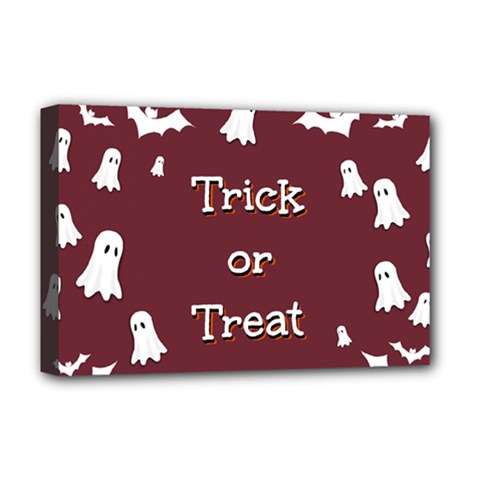 Halloween Free Card Trick Or Treat Deluxe Canvas 18  X 12   by Nexatart