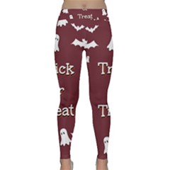 Halloween Free Card Trick Or Treat Classic Yoga Leggings by Nexatart