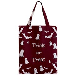 Halloween Free Card Trick Or Treat Zipper Classic Tote Bag by Nexatart