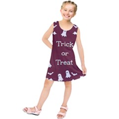 Halloween Free Card Trick Or Treat Kids  Tunic Dress by Nexatart