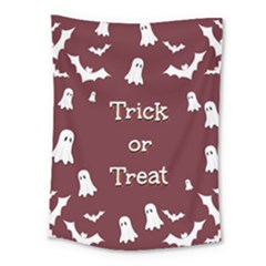 Halloween Free Card Trick Or Treat Medium Tapestry by Nexatart