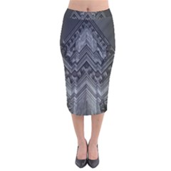 Reichstag Berlin Building Bundestag Velvet Midi Pencil Skirt