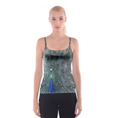 Peacock Four Spot Feather Bird Spaghetti Strap Top by Nexatart