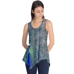 Peacock Four Spot Feather Bird Sleeveless Tunic by Nexatart