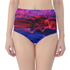 Lights Abstract Curves Long Exposure High-waist Bikini Bottoms by Nexatart