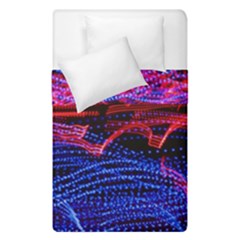 Lights Abstract Curves Long Exposure Duvet Cover Double Side (single Size) by Nexatart