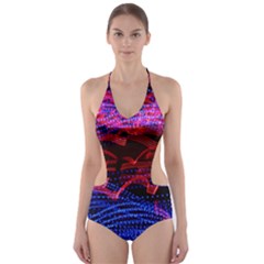 Lights Abstract Curves Long Exposure Cut-out One Piece Swimsuit by Nexatart