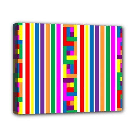 Rainbow Geometric Design Spectrum Canvas 10  X 8  by Nexatart