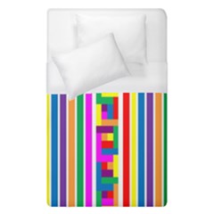 Rainbow Geometric Design Spectrum Duvet Cover (single Size) by Nexatart