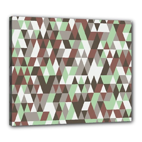 Pattern Triangles Random Seamless Canvas 24  X 20  by Nexatart