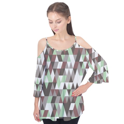 Pattern Triangles Random Seamless Flutter Tees by Nexatart