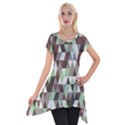 Pattern Triangles Random Seamless Short Sleeve Side Drop Tunic View1